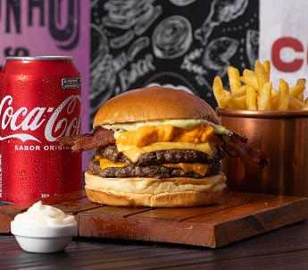 Foto do Combo Duplo Smash Bacon - Pelotas Burgers